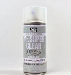 Bandai MR HOBBY ACRYLIC SPRAY 170ml SUPER CLEAR SEM-GLOSS B516