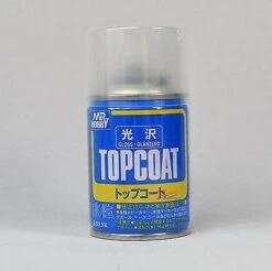 Mr Hobby Top Coat GLOSS 86ml Sealant Spray B501 GSI Creos Paint Sealant Can