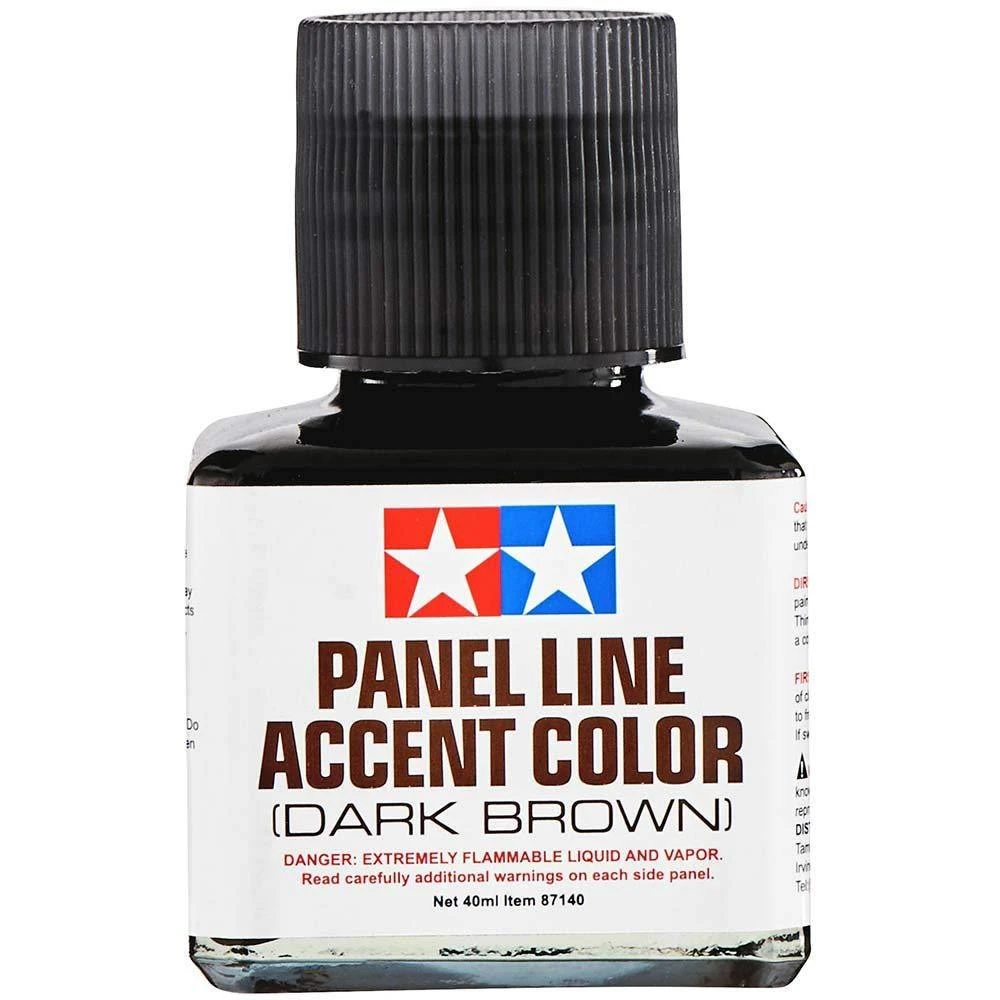 STEVENS Tamiya America, Inc Panel Line Accent Color, 40ml Dark Brown 1 STEVENS Tamiya America, Inc Panel Line Accent Color, 40ml Dark Brown