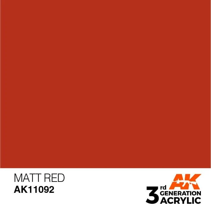 AK Interactive 3rd Gen Acrylic Matt Red 17ml 1 AK Interactive 3rd Gen Acrylic Matt Red 17ml