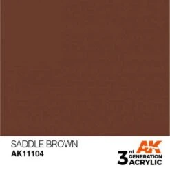 AK Interactive 3rd Gen Acrylic Saddle Brown 17ml