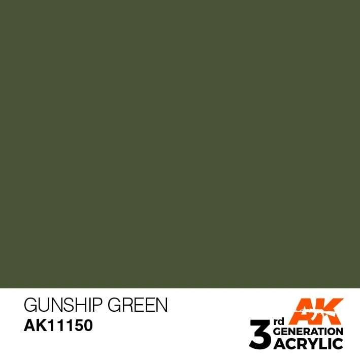 AK Interactive 3rd Gen Acrylic Gunship Green 17ml 1 AK Interactive 3rd Gen Acrylic Gunship Green 17ml