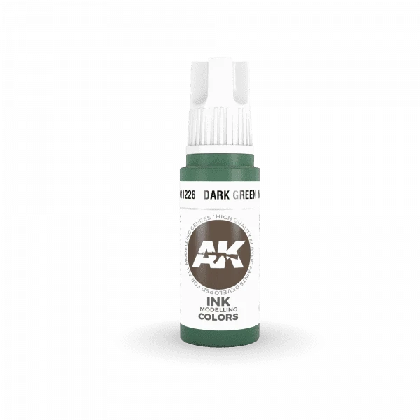 AK Interactive 3rd Gen Acrylic Dark Green INK 17ml 2 AK Interactive 3rd Gen Acrylic Dark Green INK 17ml - Image 2
