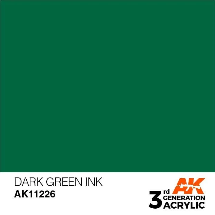 AK Interactive 3rd Gen Acrylic Dark Green INK 17ml 1 AK Interactive 3rd Gen Acrylic Dark Green INK 17ml
