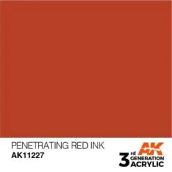 AK Interactive 3rd Gen Acrylic Penetrating Red INK 17ml