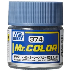 Mr. Hobby C374 Semi-Gloss JASDF Shallow Ocean Blue 10ml Bottle