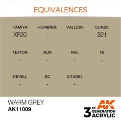 AK Interactive 3rd Gen Acrylic Warm Grey 17ml -STEVENS Sales Store EQUIVALENCES 09 1