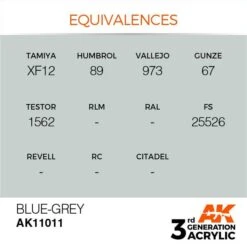 AK Interactive 3rd Gen Acrylic Blue-Grey 17ml -STEVENS Sales Store EQUIVALENCES 11