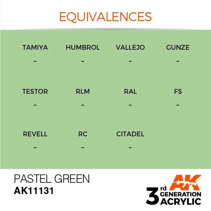 AK Interactive 3rd Gen Acrylic Pastel Green 17ml 3 AK Interactive 3rd Gen Acrylic Pastel Green 17ml - Image 3