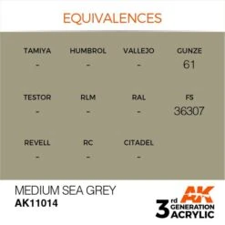 AK Interactive 3rd Gen Acrylic Medium Sea Grey 17ml -STEVENS Sales Store EQUIVALENCES 14