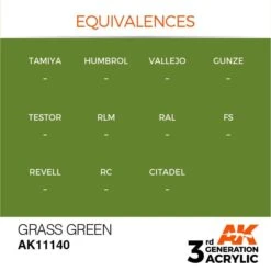 AK Interactive 3rd Gen Acrylic Grass Green 17ml 5 AK Interactive 3rd Gen Acrylic Grass Green 17ml -STEVENS Sales Store EQUIVALENCES 140