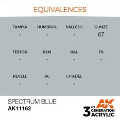 AK Interactive 3rd Gen Acrylic Spectrum Blue 17ml 5 AK Interactive 3rd Gen Acrylic Spectrum Blue 17ml -STEVENS Sales Store EQUIVALENCES 162