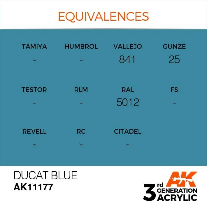AK Interactive 3rd Gen Acrylic Ducat Blue 17ml 3 AK Interactive 3rd Gen Acrylic Ducat Blue 17ml - Image 3