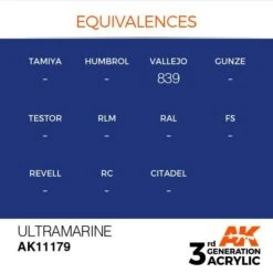AK Interactive 3rd Gen Acrylic Ultramarine 17ml 5 AK Interactive 3rd Gen Acrylic Ultramarine 17ml -STEVENS Sales Store EQUIVALENCES 179 1