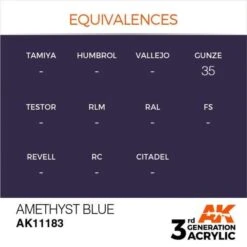 AK Interactive 3rd Gen Acrylic Amethyst Blue 17ml -STEVENS Sales Store EQUIVALENCES 183 600x599 2