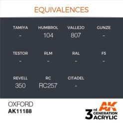 AK Interactive 3rd Gen Acrylic Oxford 17ml -STEVENS Sales Store EQUIVALENCES 188