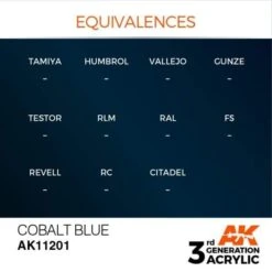 AK Interactive 3rd Gen Acrylic Cobalt Blue 17ml -STEVENS Sales Store EQUIVALENCES 201 600x601 1