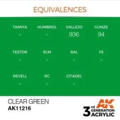 AK Interactive 3rd Gen Acrylic Green 17ml 5 AK Interactive 3rd Gen Acrylic Green 17ml -STEVENS Sales Store EQUIVALENCES 216 600x601 1