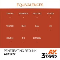 AK Interactive 3rd Gen Acrylic Penetrating Red INK 17ml -STEVENS Sales Store EQUIVALENCES 227 600x600 1
