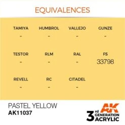 AK Interactive 3rd Gen Acrylic Pastel Yellow 17ml 5 AK Interactive 3rd Gen Acrylic Pastel Yellow 17ml -STEVENS Sales Store EQUIVALENCES 37