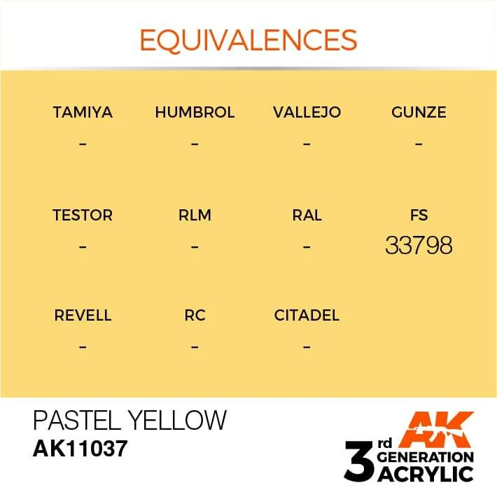 AK Interactive 3rd Gen Acrylic Pastel Yellow 17ml 3 AK Interactive 3rd Gen Acrylic Pastel Yellow 17ml - Image 3