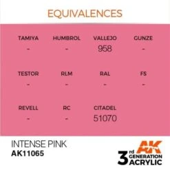 AK Interactive 3rd Gen Acrylic Intense Pink 17ml -STEVENS Sales Store EQUIVALENCES 65 600x599 2