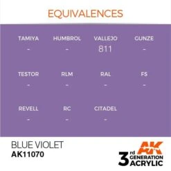 AK Interactive 3rd Gen Acrylic Blue Violet 17ml -STEVENS Sales Store EQUIVALENCES 70