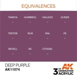 AK Interactive 3rd Gen Acrylic Deep Purple 17ml -STEVENS Sales Store EQUIVALENCES 74 600x599 1