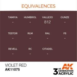 AK Interactive 3rd Gen Acrylic Violet Red 17ml 5 AK Interactive 3rd Gen Acrylic Violet Red 17ml -STEVENS Sales Store EQUIVALENCES 75