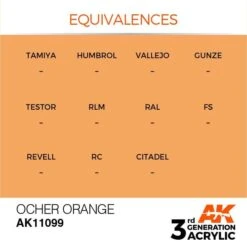 AK Interactive 3rd Gen Acrylic Ocher Orange 17ml -STEVENS Sales Store EQUIVALENCES 99 1