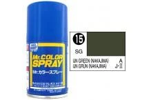 Mr. Hobby MR COLOR SPRAY 100ML UN GREEN SATIN GLOSS # 015