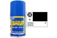 Mr. Hobby MR COLOR SPRAY 100ML STEEL METALLIC # 028