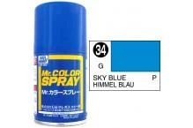 Mr. Hobby MR COLOR SPRAY 100ML SKY BLUE GLOSS # 034