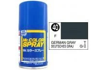 Mr. Hobby S40 Mr. Color Spray German Gray (3/4Flat/Tank)