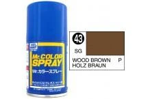 Mr. Hobby MR COLOR SPRAY 100ML WOOD BROWN SATIN GLOSS # 043