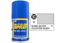 Mr. Hobby S90 Mr. Color Spray S90 Shine Silver (Metallic/Primary)