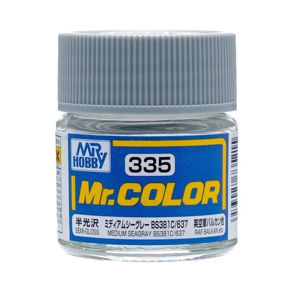 Mr. Hobby GNZ-C335 Semi Gloss Medium Seagray BS381C 637 10ml 1 Mr. Hobby GNZ-C335 Semi Gloss Medium Seagray BS381C 637 10ml