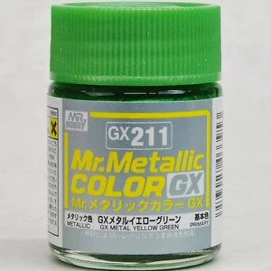 Mr. Hobby GX211 Mr.Metallic Color GX Metal Yellow Green 1 Mr. Hobby GX211 Mr.Metallic Color GX Metal Yellow Green
