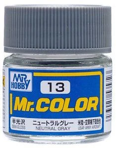 Mr. Hobby GNZ-C13: C13 Semi-Gloss Neutral Gray 10ml