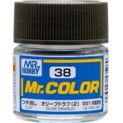 Mr. Hobby C38 Flat Olive Drab (2) 10ml