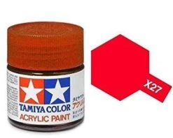 STEVENS Tamiya Color Clear Red Mini Acrylic Gloss Finish X-27